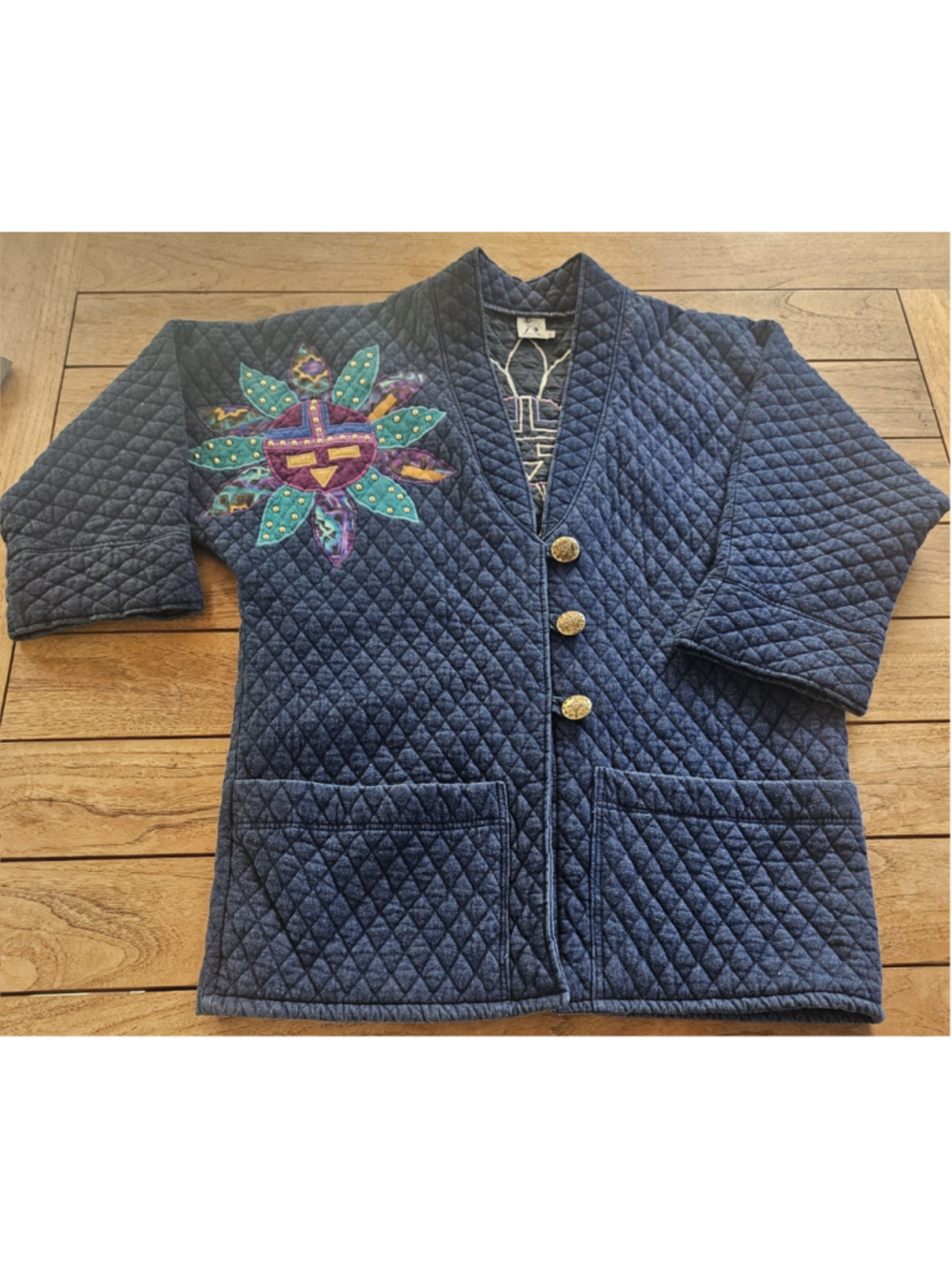 Vintage Alfredo’s Wife Quilted Wearable Art Chore Jacket Size M